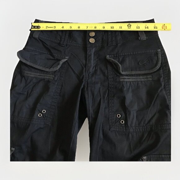 C’est Toi Black Low Rise Cargo Pants Ankle Zipper Junior’s Size 3 - Picture 8 of 12